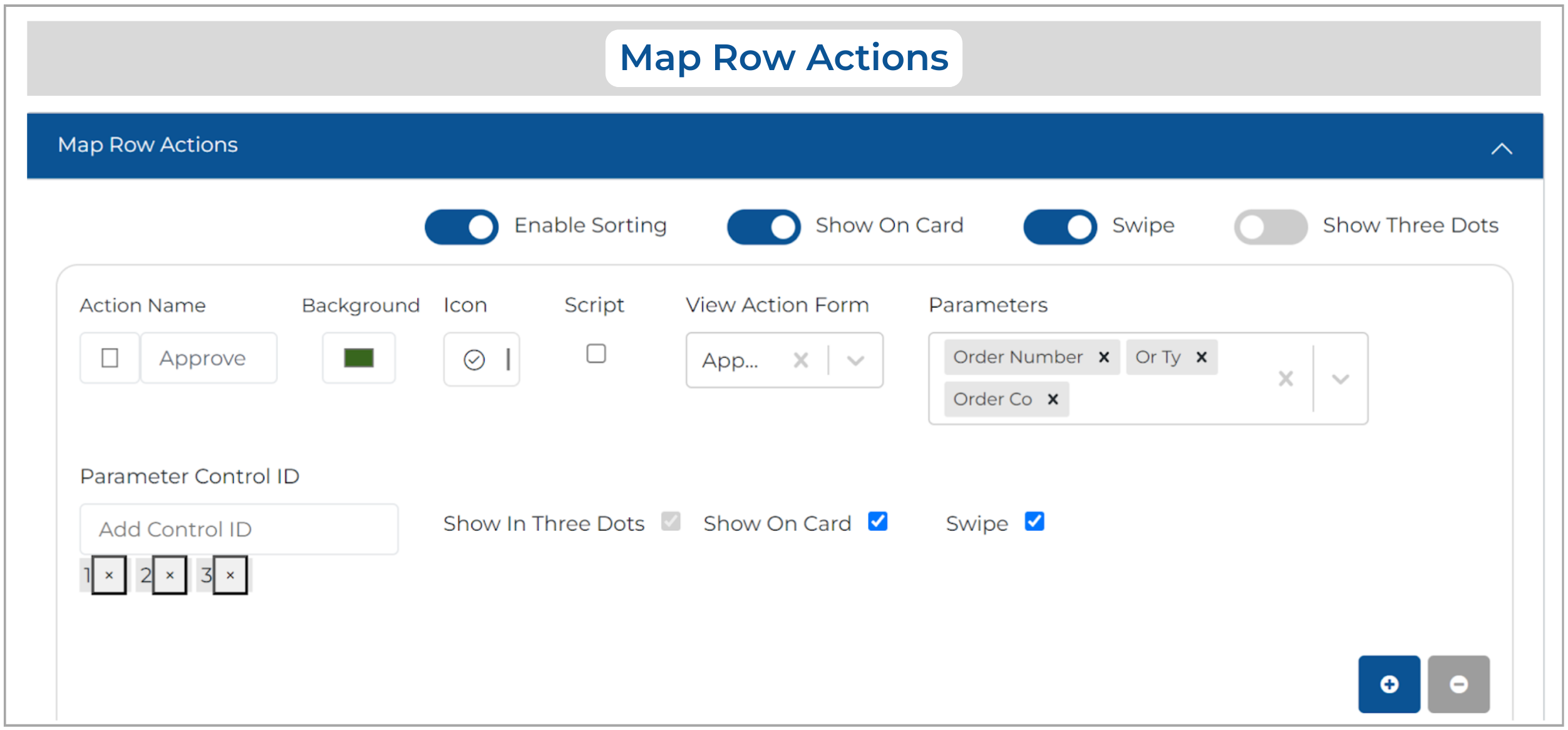 Map Row Actions